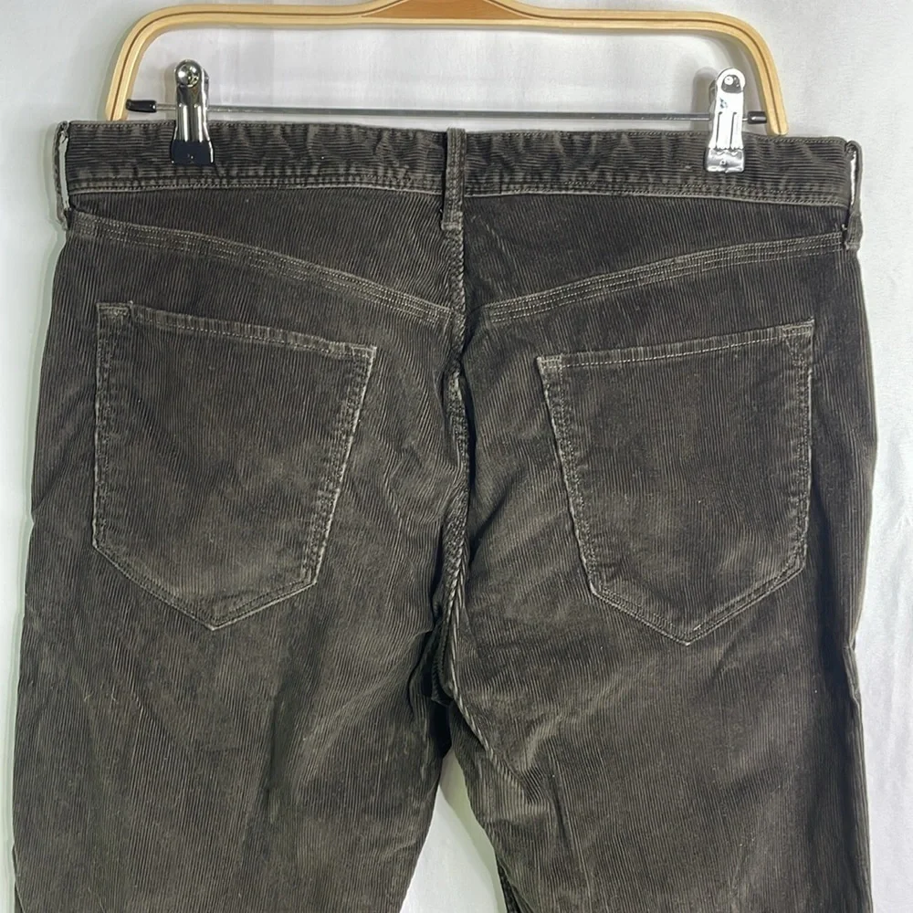 Banana republic, dark brown straight, fit cotton corduroy jeans